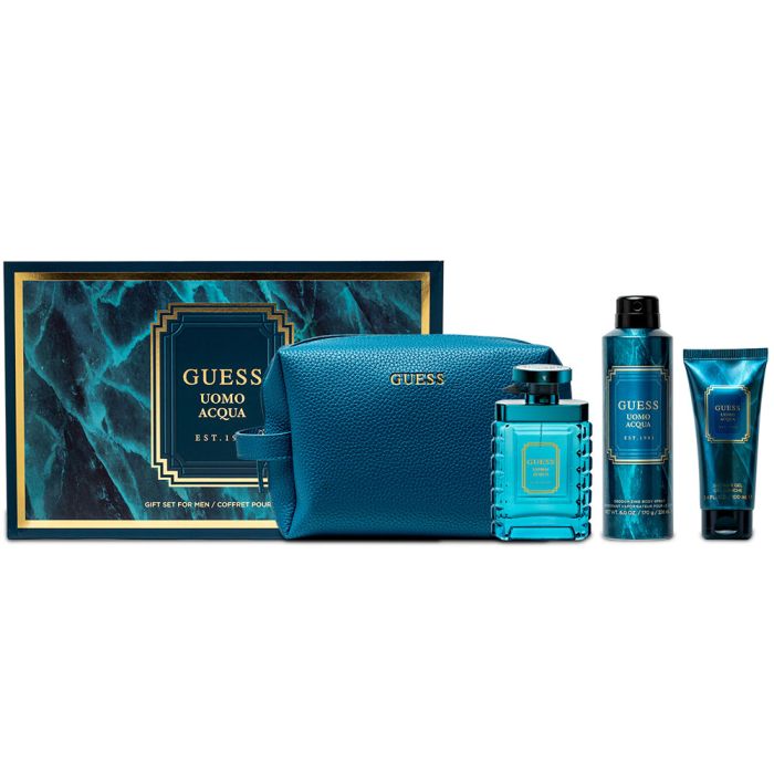 Uomo Acqua EDT 100Ml + Shower Gel 100Ml + Deodorant 170Gr + Pouch Gift Set
