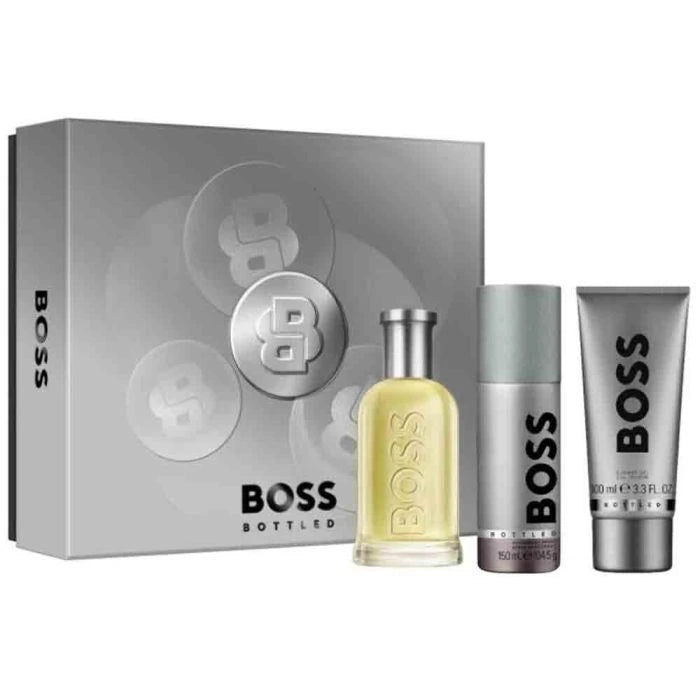 BOSS - Bottled EDT 100ML FOR MEN + Shower Gel 100Ml + Deodorant Spray 150Ml Gift Set